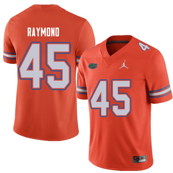 Jordan Brand Men #45 R.J. Raymond Florida Gators College Football Jersey Orange